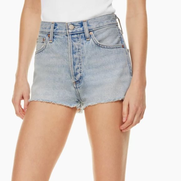 The Yoko Hi-Rise Micro Jean Short | Denim Forum (Aritzia) - Picture 2 of 6